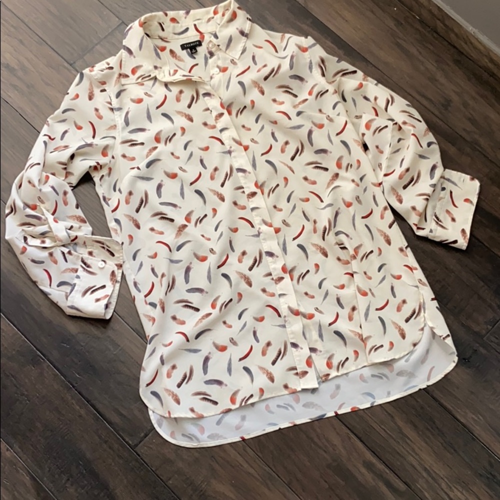 Talbot’s feather print blouse - S